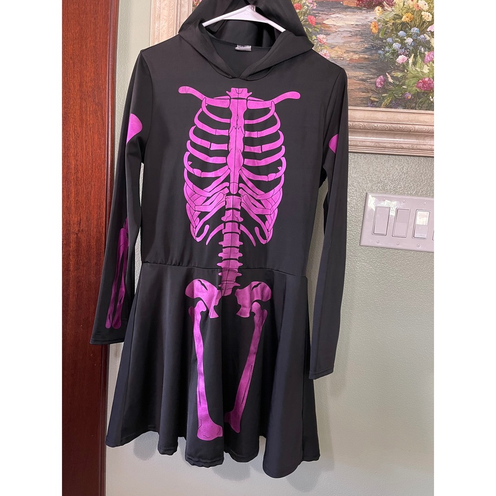 Spirit Halloween Costume Skeleton Graphic Dress Women's L Large Used - Picture 9 of 10